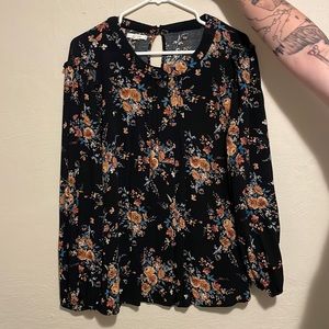Floral work blouse